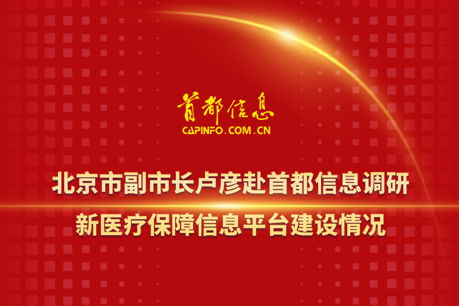 北京市副市長盧彥赴首都信息調(diào)研新醫(yī)療保障信息平臺建設(shè)情況